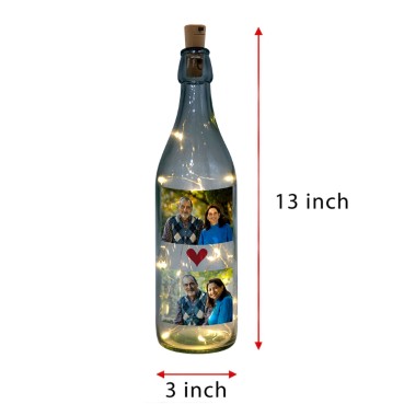 LED Bottle Lamp Personalised for Father Anniversary