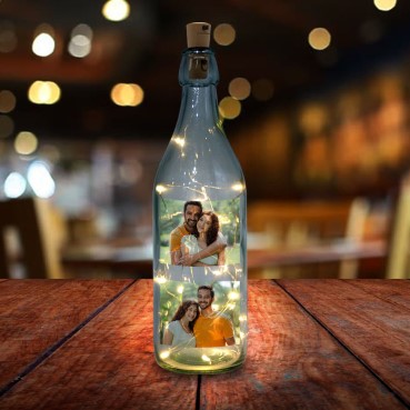 LED Bottle Lamp Personalised for Boyfriend Anniversary