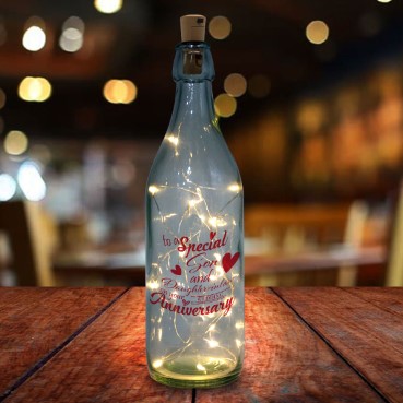 LED Bottle Lamp Personalised for Son Anniversary