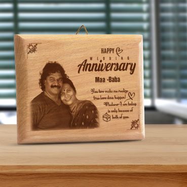 Anniversary Gift for Mother Wooden Photo Frame (5'x4')