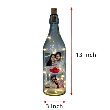 LED Bottle Lamp Personalised for Male Friend Anniversary