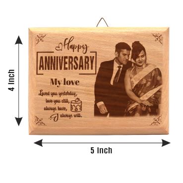 Anniversary Gift for Girlfriend Wooden Photo Frame (5'x4')