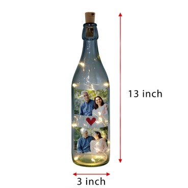 LED Bottle Lamp Personalised for Grandmother Anniversary