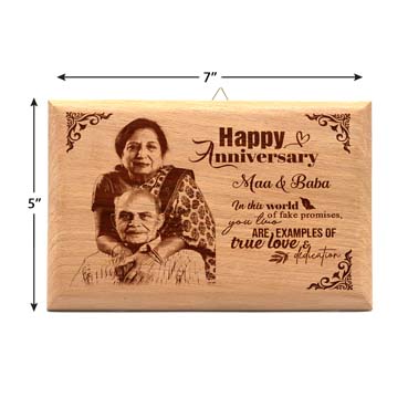 Anniversary Gift for Mother Wooden Photo Frame (7'x5')