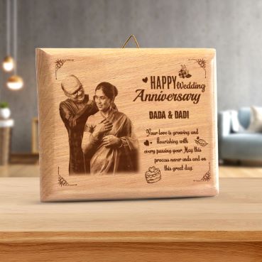 Anniversary  Gift for Grand Mother Wooden Photo Frame (5'x4')