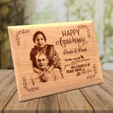 Anniversary Gift for Grand Mother Wooden Photo Frame (7'x5')