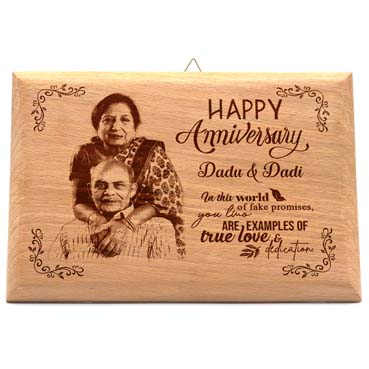 Anniversary Gift for Grand Mother Wooden Photo Frame (7'x5')