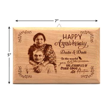 Anniversary Gift for Grand Mother Wooden Photo Frame (7'x5')