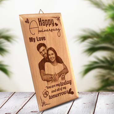 Anniversary Gift for Boy Friend Wooden Photo Frame (7'x4')