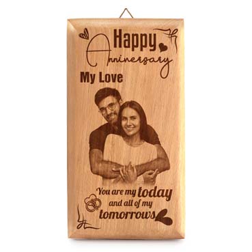Anniversary Gift for Boy Friend Wooden Photo Frame (7'x4')