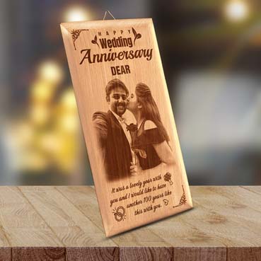 Anniversary Gift for Husband Wooden Photo Frame (7'x4')
