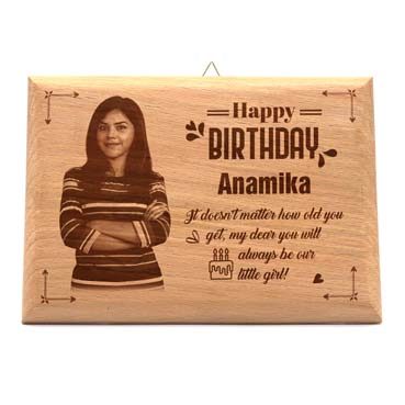 Wooden Photo Frame Personalised for Daughter Birthday (9”x6”)