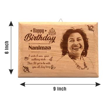 Wooden Photo Frame Personalised for Grand Mother Birthday (9”x6”)