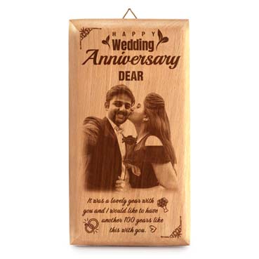 Anniversary Gift for Wife Wooden Photo Frame (7'x4')