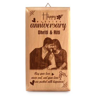 Anniversary Gift for Female Friend Wooden Photo Frame (7'x4')