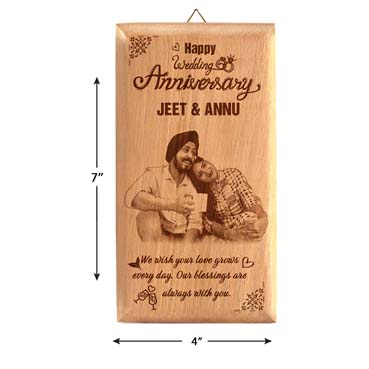 Anniversary Gift for Daughter Wooden Photo Frame (7'x4')