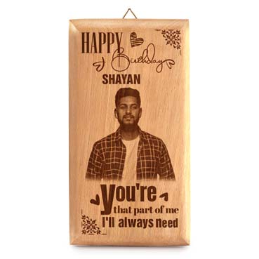 Birthday Gift for Husband Wooden Photo Frame (7'x4')