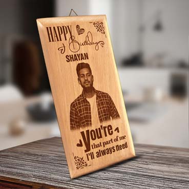 Birthday Gift for Husband Wooden Photo Frame (7'x4')