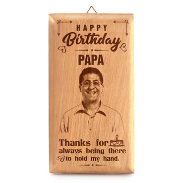 Birthday Gift for Father Wooden Photo Frame (7'x4')