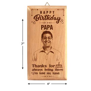 Birthday Gift for Father Wooden Photo Frame (7'x4')