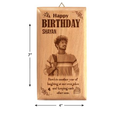 Birthday Gift for Male Friend Wooden Photo Frame (7'x4')