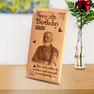 Birthday Gift for Grand Father Wooden Photo Frame (7'x4')
