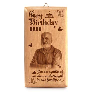 Birthday Gift for Grand Father Wooden Photo Frame (7'x4')