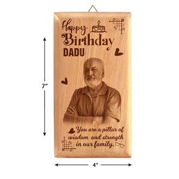 Birthday Gift for Grand Father Wooden Photo Frame (7'x4')