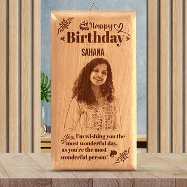 Birthday Gift for Girl Friend Wooden Photo Frame (7'x4')
