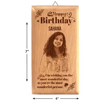 Birthday Gift for Girl Friend Wooden Photo Frame (7'x4')