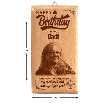 Birthday Gift for Grand Mother Wooden Photo Frame (7'x4')