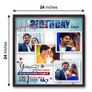 Personalised Photo Frame for Husband Birthday (24'x24')