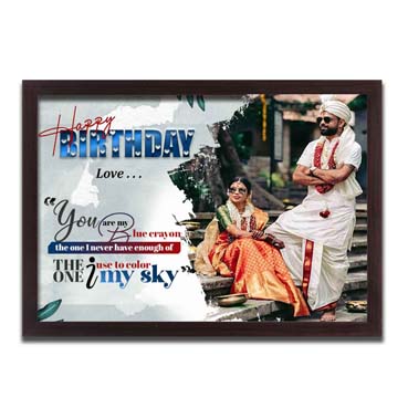 Personalised Photo Frame Collage for Husband Birthday (17'x12')