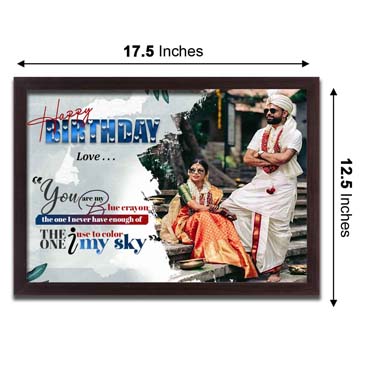 Personalised Photo Frame Collage for Husband Birthday (17'x12')