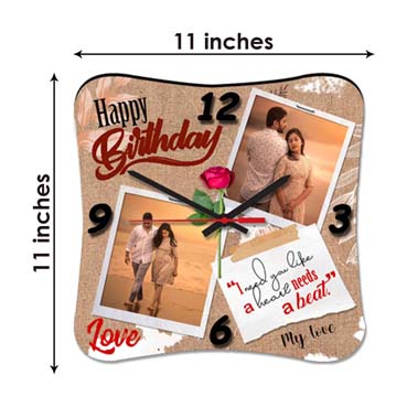 Wall Clock Personalised for Husband Birthday (11'x11')