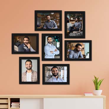 Personalised Photo Frame set for Husband Birthday (7'x5':7nos)