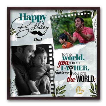 Personalised Photo Frame for Father Birthday (24'x24')