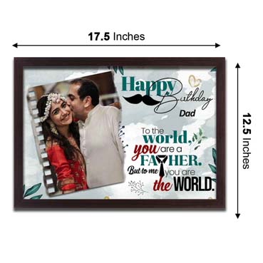 Personalised Photo Frame Collage for Father Birthday (17'x12')