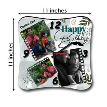 Wall Clock Personalised for Father Birthday (11'x11')