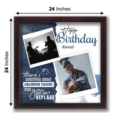 Personalised Photo Frame for Male Friend Birthday (12'x12')