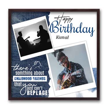 Personalised Photo Frame for Male Friend Birthday (24'x24')