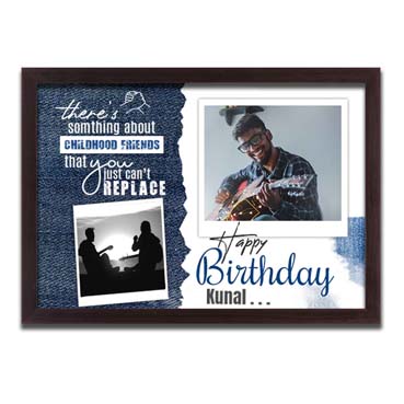 Personalised Photo Frame Collage for Male Friend Birthday (17'x12')