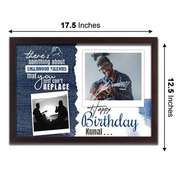 Personalised Photo Frame Collage for Male Friend Birthday (17'x12')