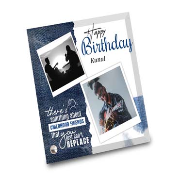 Birthday Gift for Male Friend on Printable Glass (19.5x19.5cm)