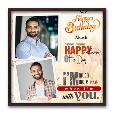 Personalised Photo Frame for Boy Friend Birthday (24'x24')