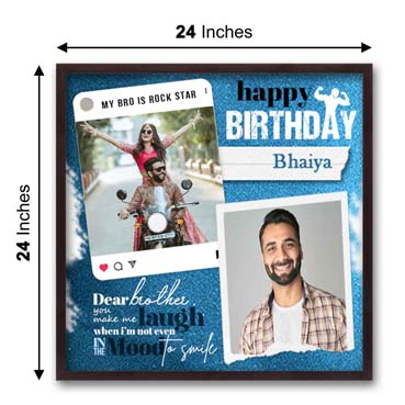 Personalised Photo Frame for Brother Birthday (24'x24')