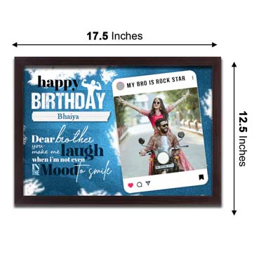 Personalised Photo Frame Collage for Brother Birthday (17'x12')