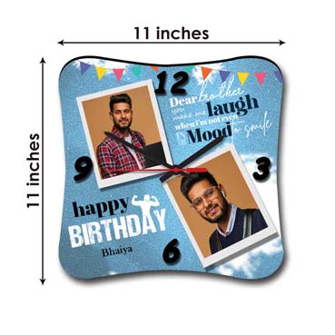 Wall Clock Personalised for Brother Birthday (11'x11')