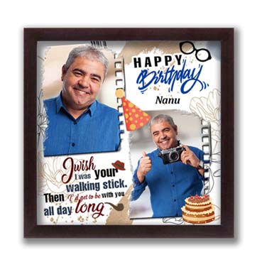 Personalised Photo Frame for Grand Father Birthday (12'x12')