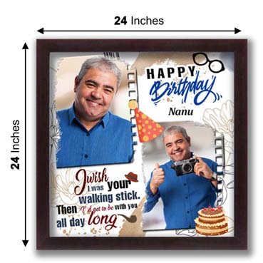 Personalised Photo Frame for Grand Father Birthday (12'x12')